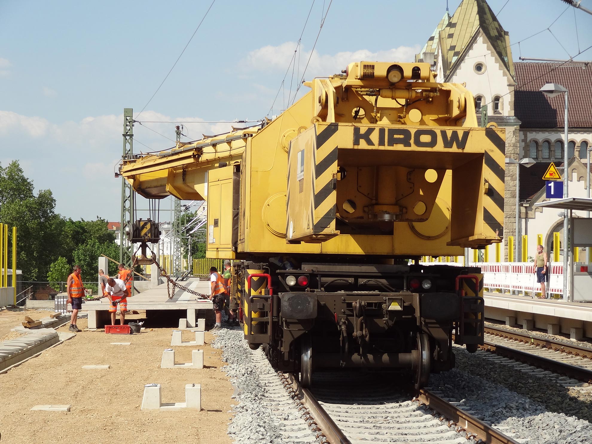 Multi Tasker Eisenbahnkran Kran Weichenumbau